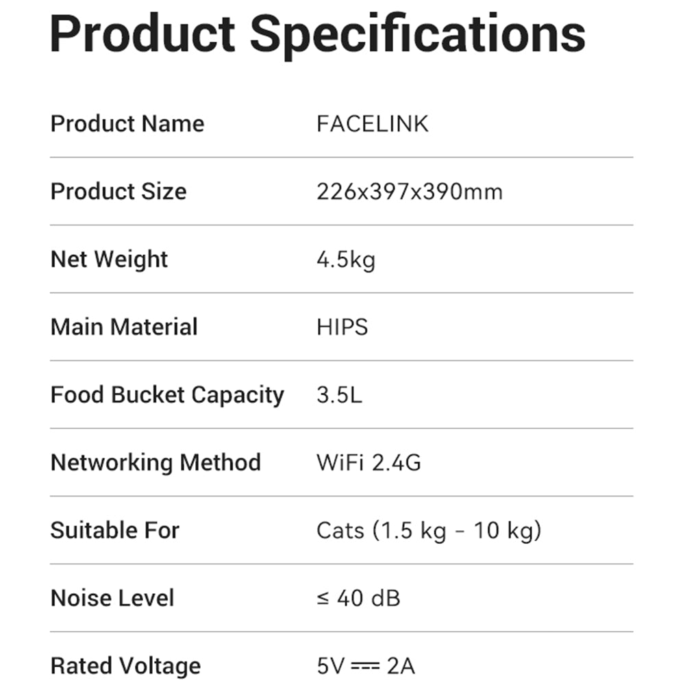 CATLINK Facelink Cat Facial Recognition Smart Pet Feeder