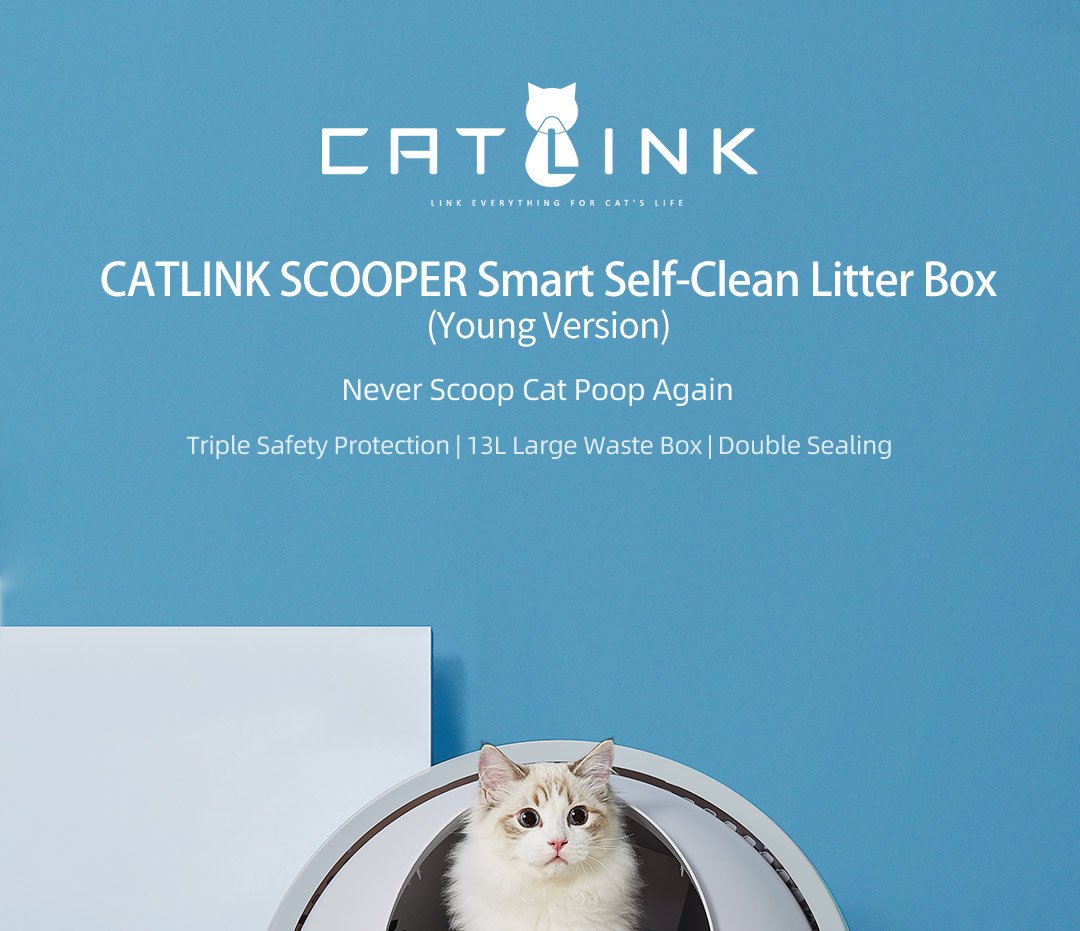 CATLINK SCOOPER Self-Clean Cat Litter Box – Young (Non Wifi) – Grey